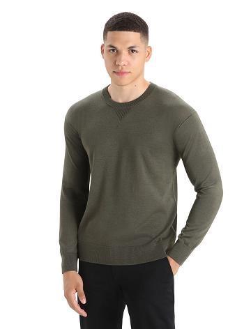 Chandails Icebreaker Cool-Lite™ Merino Nova Sweatshirt Homme Vert Olive | FR 1217XYUF